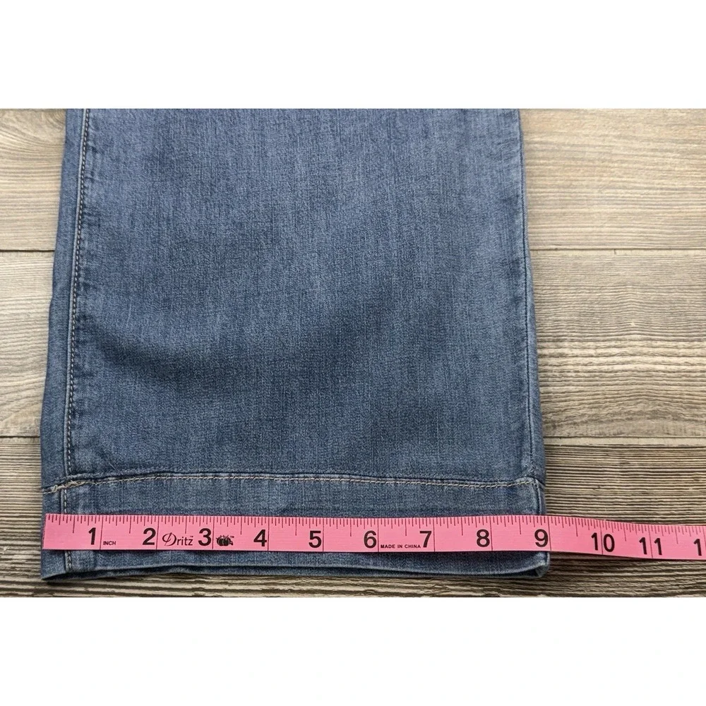 Jag Blue Denim Wide Leg Trousers Size 6/30 FITS 32x27.5 Casual‎ Lightweight